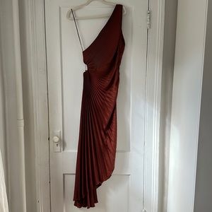 A.L.C. Delfina Satin Pleated Dress, size 8